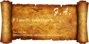 Flasch Adalbert névjegykártya
